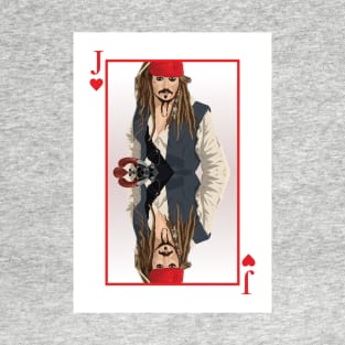 Jack of Hearts Playing Card Design T-Shirt